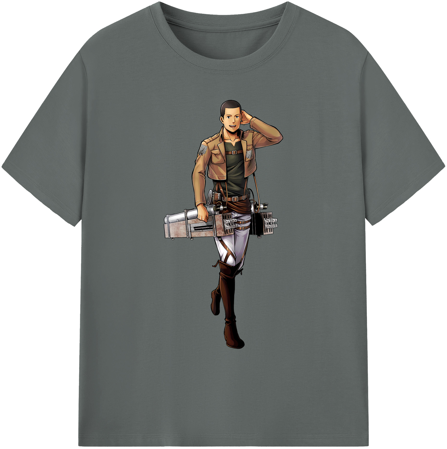 （画像用） 進撃の巨人 Attack on Titan 綿100％ メンズ半袖Tシャツ｜肌触りやわらか＆通気性